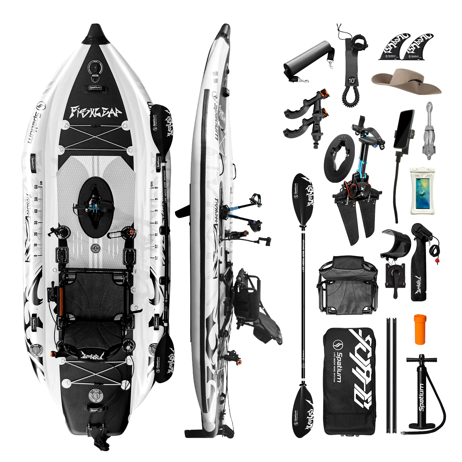 Fishing Kayak Pedal Drive - Spatium 11.5ft Flipper Pedal Drive Fishing