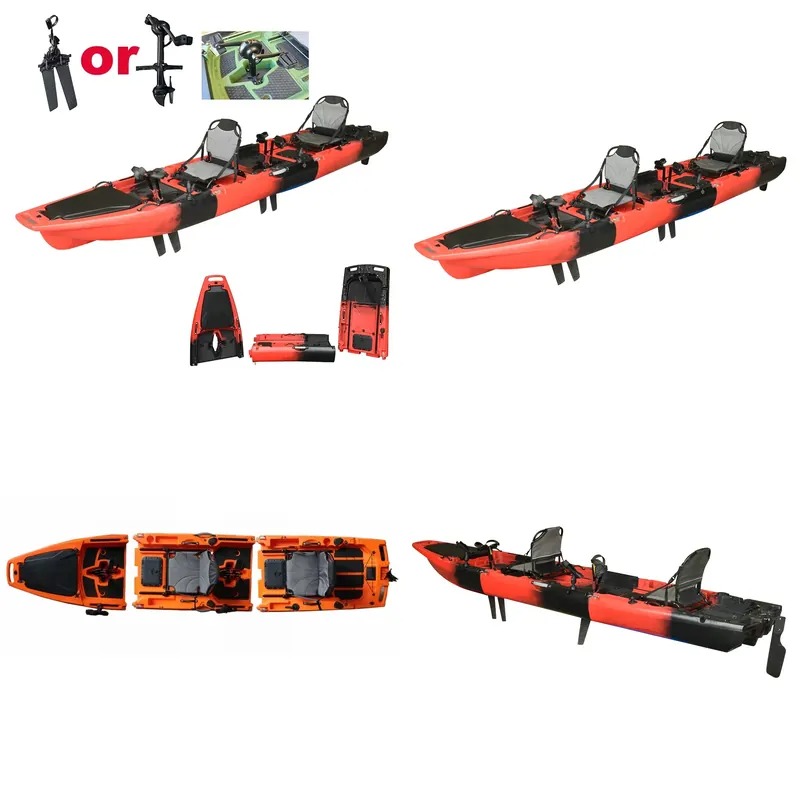 Hot Sale 14FT 2-Person Double  - Fishing Kayak Pedal Drive ulasan dan harga