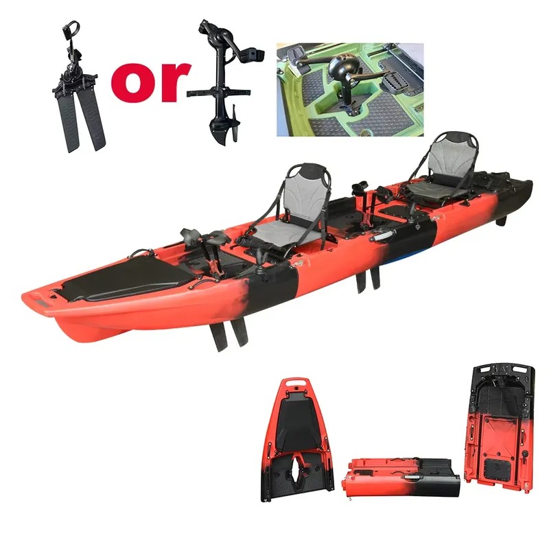 Hot Sale 14FT 2-Person Double  - Fishing Kayak Pedal Drive ulasan dan harga