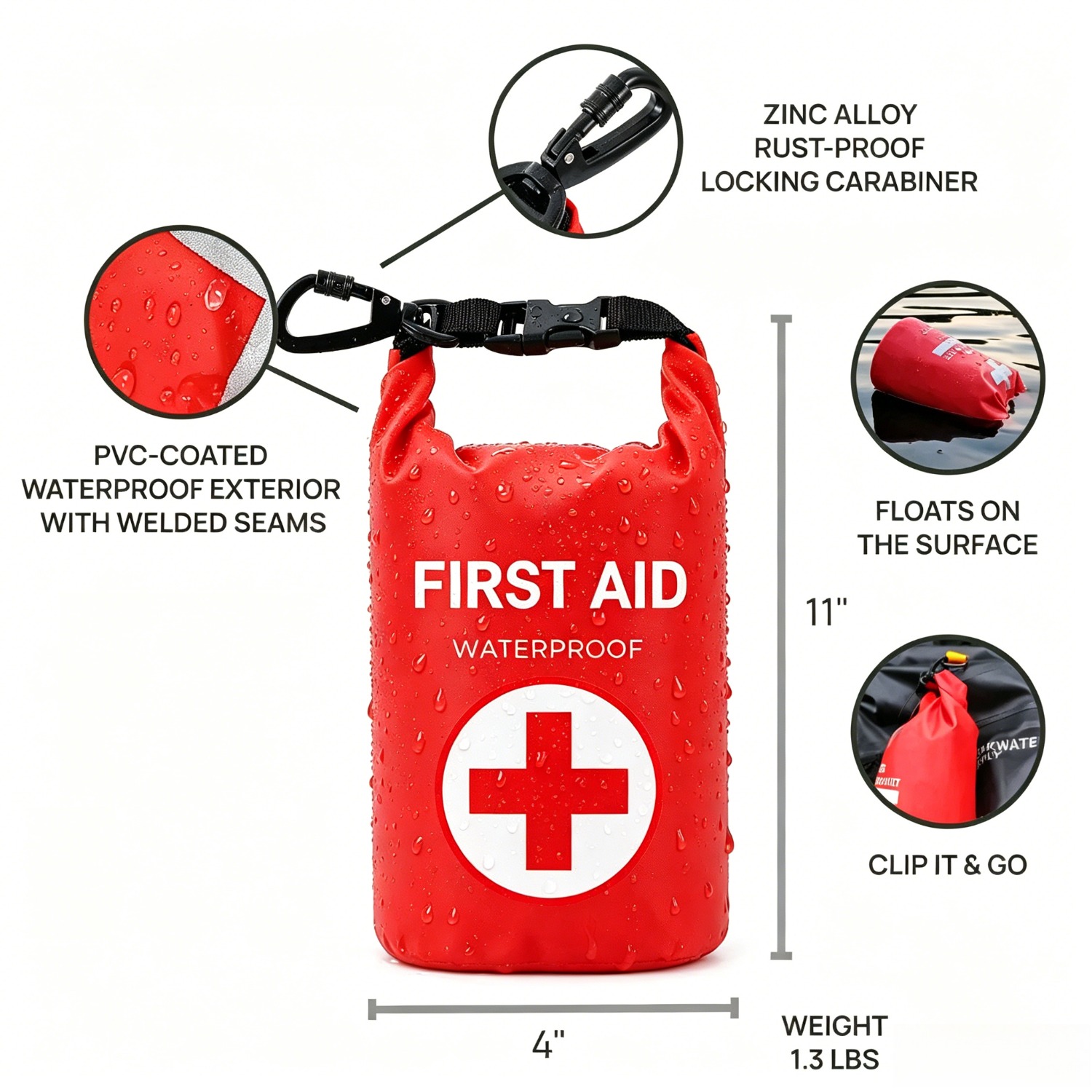 2L Waterproof First Aid Bag Ro - Fishing Kayak Storage Bag ulasan dan harga