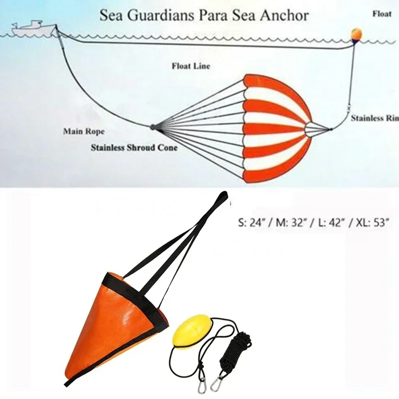 24/32/42/53'' Sea Drogue Ancho - Fishing Kayak Anchor ulasan dan harga